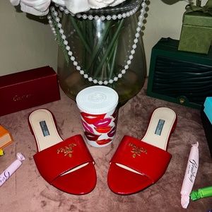 Red Prada Sandals